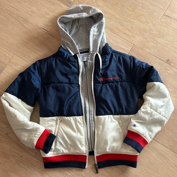 Champion hooded puffer jacket - Picture 1 of 6